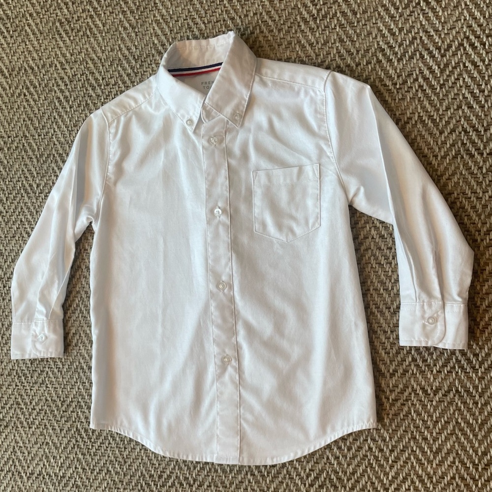 French Toast boys size 5 white uniform dress shirt